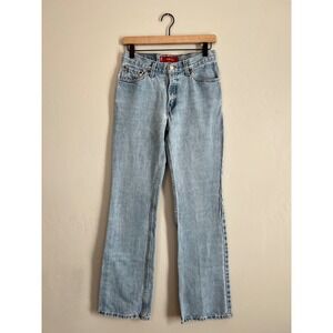 Vintage 90's Womens Levi's 517 Bootcut Slim Jeans Light Wash Denim Size 7 Jr